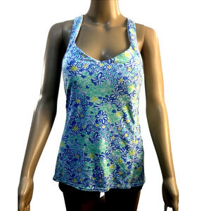 Lilly Pulitzer Bliss Tank Woman Small Blue Cay to My Heart